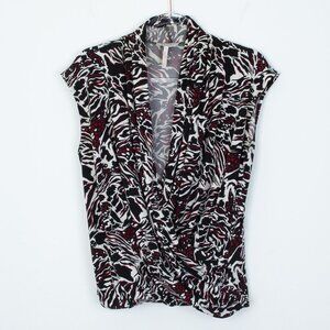 Laundry‎ By Shelli Segal Knit Wrap Blouse Size Medium